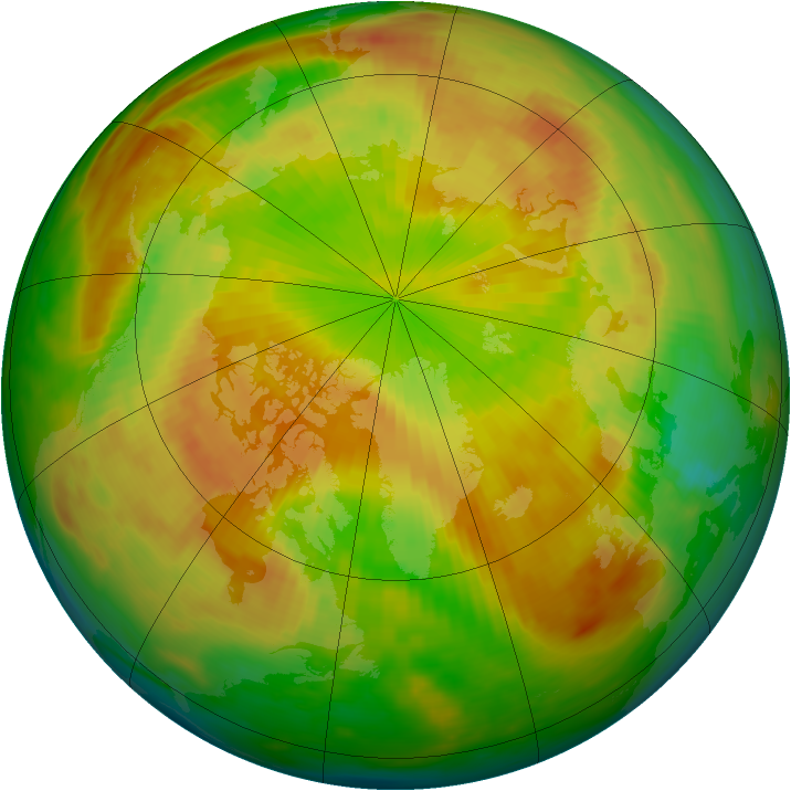 Arctic ozone map for 16 May 1983